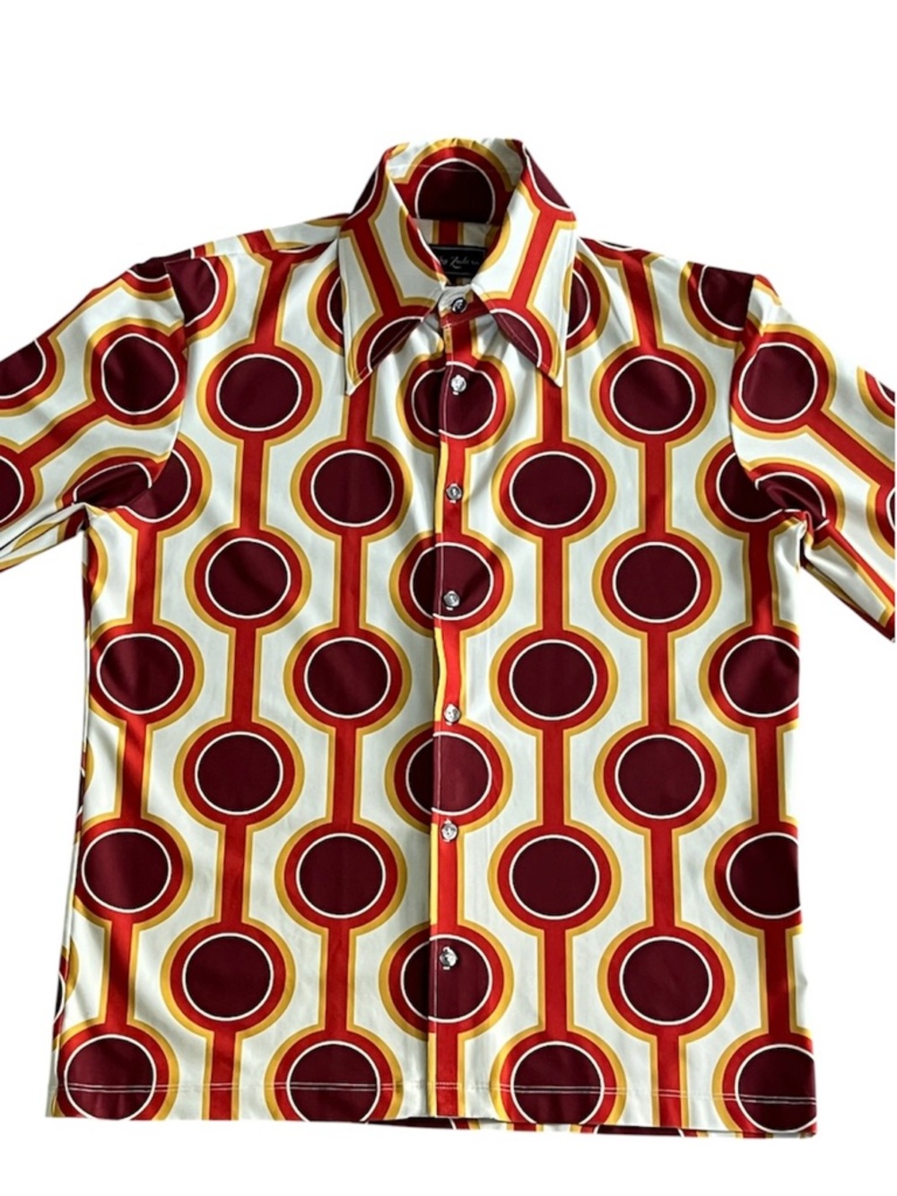 Dorothy Zudora 70’s Burning Sands Print Long Sleeve Button Up Shirt Medium - Picture 4 of 10